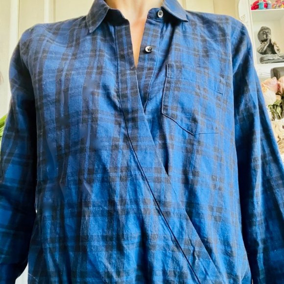 Madewell Wrap Front Shirt in Arion Plaid Size S - Picture 2 of 8